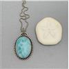 Ciondolo Fatta A Mano In Argento Sterling 925 Con Gemma Larimar Caraibica S-80