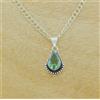 Pendente Fatto A Mano In Argento 925 Con Gemma Di Ametista Verde Naturale S-250
