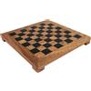 Italfama Scacchiera In Legno Fatto A Mano Con Resina 50x50cm, Quadretti 5cm