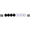 Italfama 24x Italfama Pezzi per Dama in Alluminio Similpelle 3cm Nero Bianco Italia