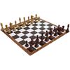Italfama Scacchiere In Legno 51x51cm Targa PVC Pedine Appesantite Marrone Bianco