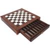 Italfama Scacchiera In Legno Di Olmo Lucido 42cm Con Cassetto