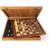 MANOPOULOS Set Scacchi In Legno Noce 50x50cm Con Pedine Staunton 8,5cm Re Manopoulos