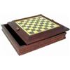 Italfama Scacchiera In Legno Con Piano In Ottone E Custodia 50x50cm Italia