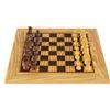 Manopoulos Set Scacchi In Legno Ulivo Burl 40cm Con Pedoni Staunton