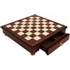 Italfama Scacchiera in legno di Olmo con cassetto portaoggetti 32x32cm Italia