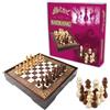STAR Set Scacchi In Legno Pearl VIP Con Scatola, Piccola 31cm Scacchiera