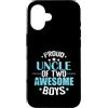 two nephews uncle pride awesome boys fam Custodia per iPhone 16 Orgoglioso zio di due ragazzi fantastici