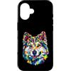 Samoyed Puppy Lover PS Custodia per iPhone 16 Samoiedo Geometrico Pop Art Closeup Ritratto Cucciolo Faccia