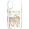 Timeless Era Wit Custodia per iPhone 17 Paziente con me, vengo dall'umorismo del carro del 1900