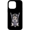 Husky Puppy Lover PS Custodia per iPhone 14 Pro Max Divertente cucciolo di husky in un marsupio. amante dei cani