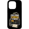 Jimbeels Custodia per iPhone 15 Pro CALLSIGN CHECK FIRST Radioamatore Stazione Microfono