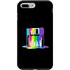 Retro Colorful Paint Vibes Custodia per iPhone 7 Plus/8 Plus Floppy Disk retrò con vernice gocciolante