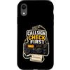 Jimbeels Custodia per iPhone XR CALLSIGN CHECK FIRST Radioamatore Stazione Microfono