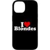 I HEART LOVE BLONDES Custodia per iPhone 14 I LOVE CUORE BIONDI CAPELLI BIONDI