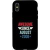 Legend Since Birthday Custodia per iPhone X/XS Awesome Since August 2008