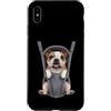 English Bulldog Puppy Lover PS Custodia per iPhone XS Max Divertente cucciolo di bulldog inglese in un marsupio. amante dei cani