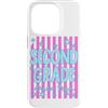 Pink Striped Clothes School Teacher Back Custodia per iPhone 14 Pro Insegnante di seconda elementare Scuola elementare del Dream Team di seconda elementare