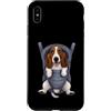 Basset Hound Puppy Lover PS Custodia per iPhone XS Max Divertente cucciolo di Basset Hound in un marsupio. amante dei cani