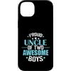 two nephews uncle pride awesome boys fam Custodia per iPhone 14 Plus Orgoglioso zio di due ragazzi fantastici