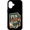 Jimbeels Custodia per iPhone 16 PEN LOOP READY Diario Penna Scrittura