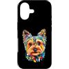 Yorkshire Terrier Puppy Lover PS Custodia per iPhone 17 Yorkshire Terrier Geometrico Pop Art Closeup Ritratto Faccia