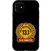 Half Marathon Humor Distance Running Ath Custodia per iPhone 11 Half Marathoner Fully Committed 13.1 - Medaglia divertente per corridore