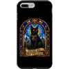 Funny Cats Store Custodia per iPhone 7 Plus/8 Plus Trattamenti in vetro colorato medievale per gatti