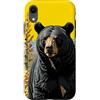 New Mexico Territory Symbols Gifts & Tee Custodia per iPhone XR Un orso di colore nero circondato da Yucca fiore New Mexico