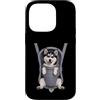 Husky Puppy Lover PS Custodia per iPhone 14 Pro Divertente cucciolo di husky in un marsupio. amante dei cani
