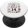 Cozy Birthday Bow Collective Cute The Fall I Turned 14 Accogliente festa di compleanno autunnale PopSockets PopGrip Adesivo