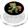 Bahaa's Tee Leopard Basketball Mascot Dribbling Sports Graphic PopSockets PopGrip per MagSafe
