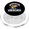 Fishing Humor Bass Angler Outdoors Fishe Imposta il divertente gancio racconta la storia dopo il pescatore di basso PopSockets PopGrip per MagSafe