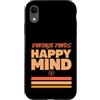 Retro Treasure Collective Custodia per iPhone XR Vintage trova mente felice retrò amante della parsimonia stile vintage