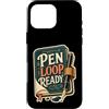 Jimbeels Custodia per iPhone 16 Pro Max PEN LOOP READY Diario Penna Scrittura