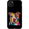 Pitbull Terrier Puppy Lover PS Custodia per iPhone 11 Pro Max Pitbull Terrier Geometrico Pop Art Closeup Ritratto Faccia
