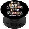 Bible Scripture Proverbs 19 9 Tees & App Il Signore guida i nostri passi Proverbi 16:9 Versetto della Bibbia PopSockets PopGrip Adesivo