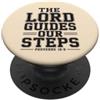 Christian Bible Scripture Proverbs 19 9 Il Signore guida i nostri passi Proverbi 16:9 Versetto della Bibbia PopSockets PopGrip Adesivo