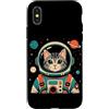 Space Cat Astronaut Galaxy Gifts Men Wom Custodia per iPhone X/XS Spazio Gatto Astronauta Amante Gatto Galassia Pianeti Gattino