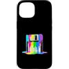 Retro Colorful Paint Vibes Custodia per iPhone 15 Floppy Disk retrò con vernice gocciolante