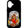 Bahaa's Tee Custodia per iPhone 16 Streetball Graffiti Basketball Mascot Illustration Graphic