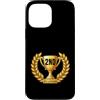 Gamer Humor for Coworker Minimalist Gold Custodia per iPhone 13 Pro Max Trofeo sarcastico divertente secondo posto che dice perdente