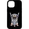Pug Puppy Lover PS Custodia per iPhone 15 Divertente cucciolo di carlino in un marsupio. amante dei cani