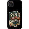 Jimbeels Custodia per iPhone 11 Pro Max PEN LOOP READY Diario Penna Scrittura