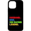 Gamer Retro Arcade Style Sarcastic Humor Custodia per iPhone 13 Pro Max Divertente Detto Marito Papà Sim Racing Legend