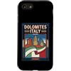Dolomites Travel Art Studio Custodia per iPhone SE (2020) / 7/8 Dolomiti Italia Bandiera Montagne Alpine Vintage Travel Graphic