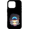 PM-Artistic Custodia per iPhone 16 Pro Perla nella sabbia e supernova in una sfera di vetro