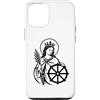 Regali di Santi Cattolici & Co. Custodia per iPhone 12/12 Pro Simbolo cattolico di Santa Caterina d'Alessandria