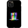 Retro Colorful Paint Vibes Custodia per iPhone 11 Pro Floppy Disk retrò con vernice gocciolante