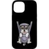 Miniature Schnauzer Puppy Lover PS Custodia per iPhone 15 Divertente cucciolo di Schnauzer in miniatura in un marsupio per gli amanti dei cani
